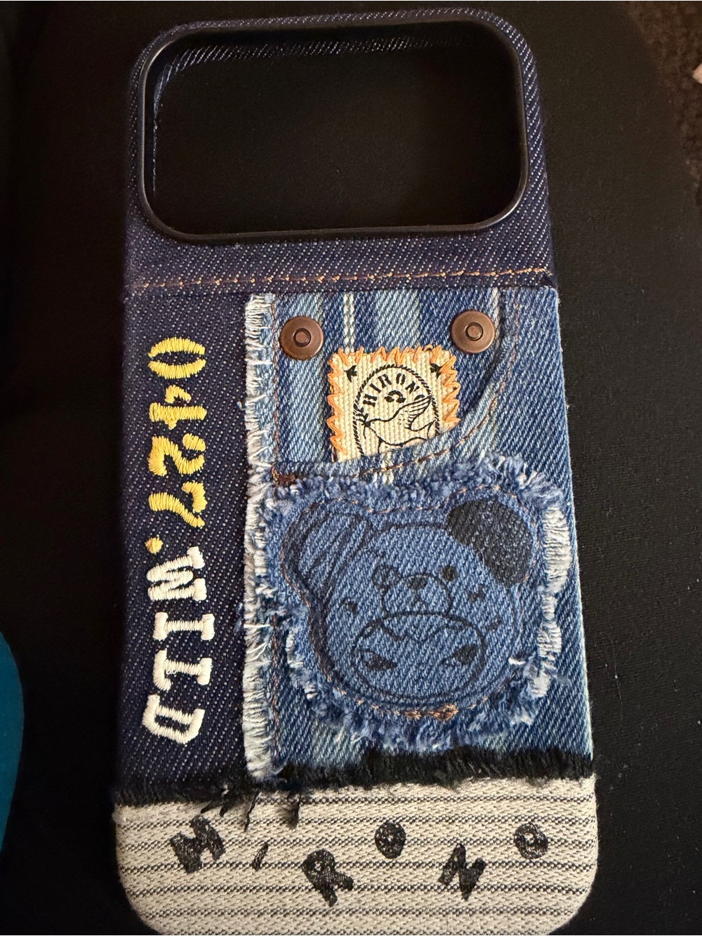 Hirono denim phone case for iPhone 16,17 and 18 PRO MAX